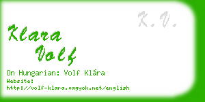 klara volf business card
